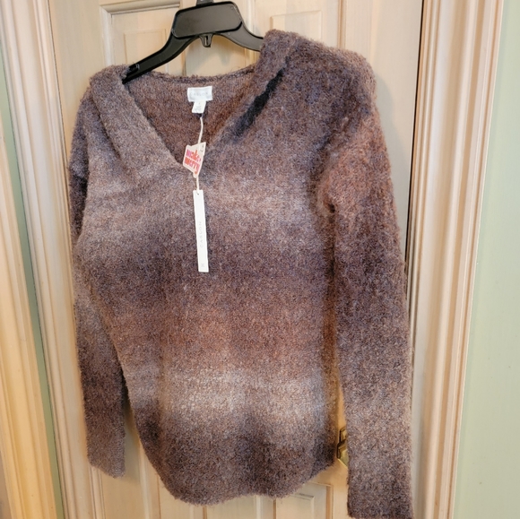 NWT Caslon Misses sz S Fall Sweater Brown Taupe Cozy Nordstrom - Picture 4 of 7